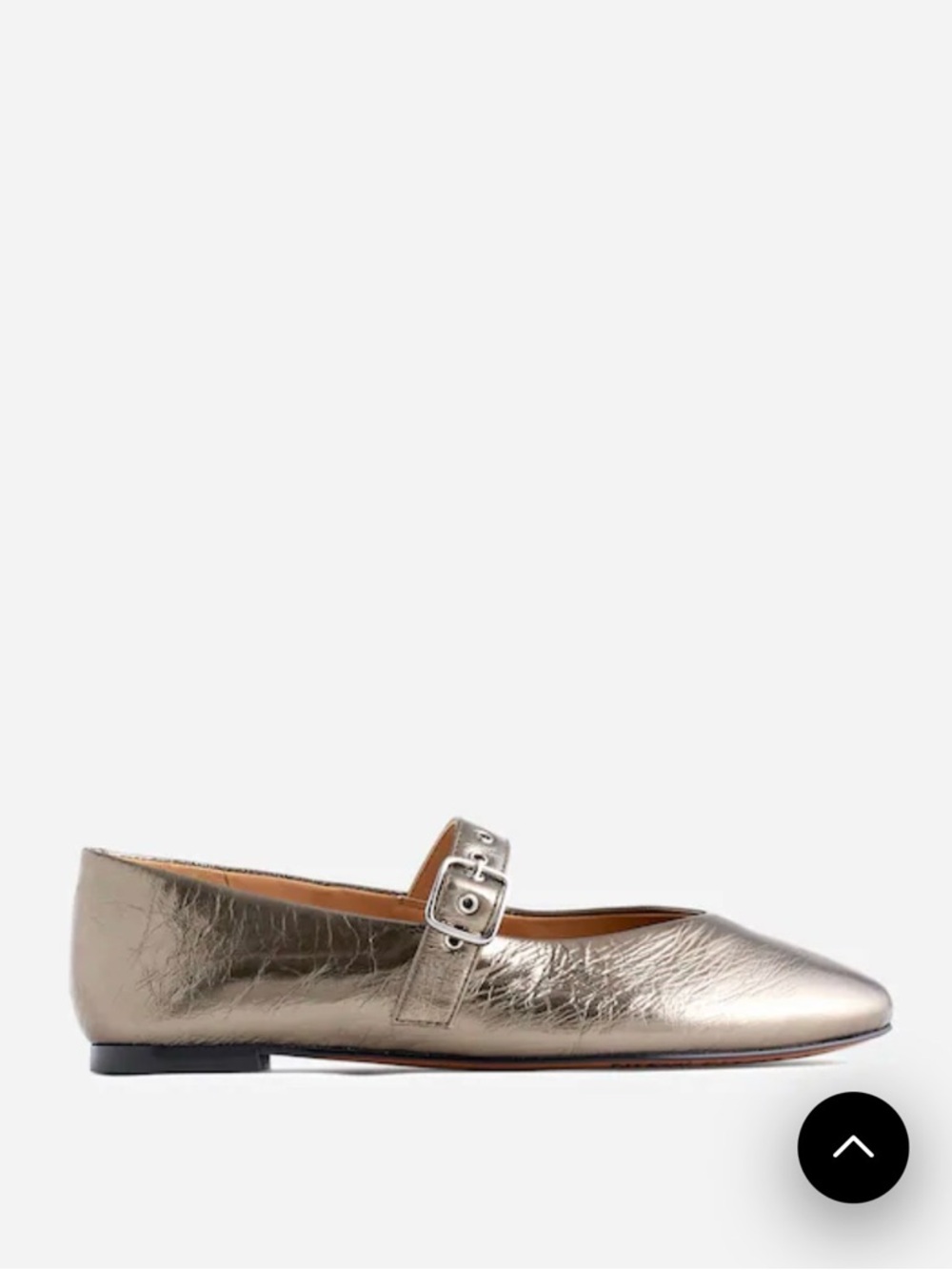 Madewell Leather Mary Jane Flats - Pewter - Picture 2 of 12